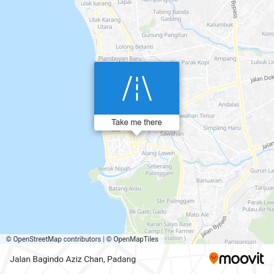 Jalan Bagindo Aziz Chan map