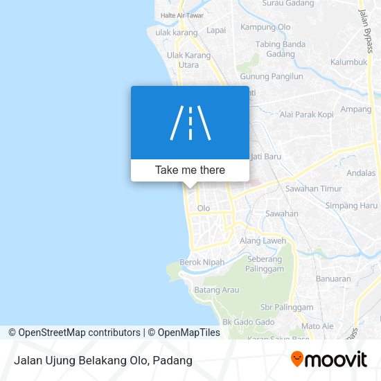Jalan Ujung Belakang Olo map