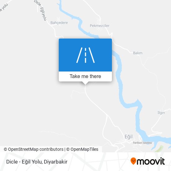 Dicle - Eğil Yolu map