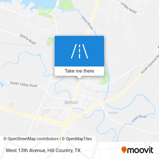 West 13th Avenue map