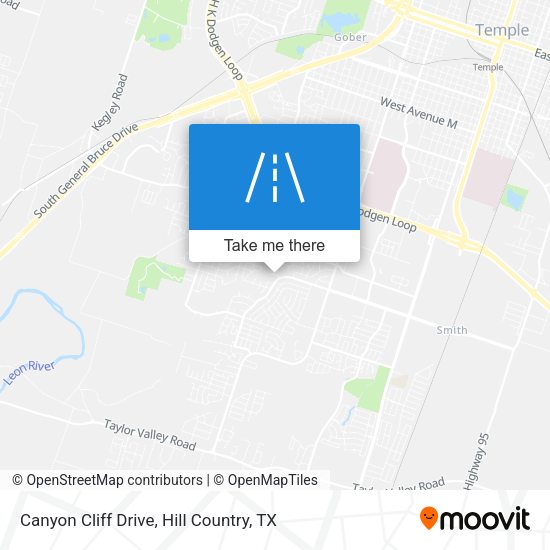 Canyon Cliff Drive map