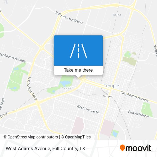 West Adams Avenue map