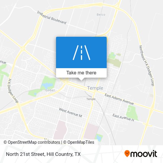 North 21st Street map