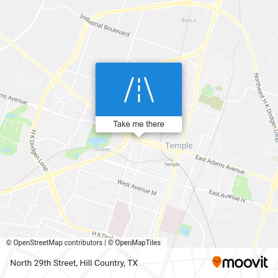 North 29th Street map