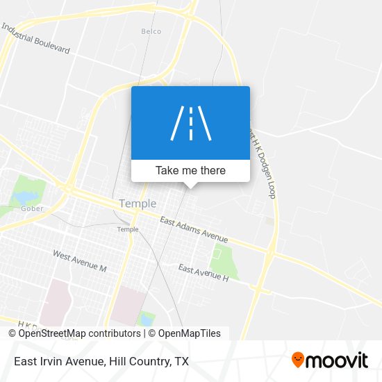 East Irvin Avenue map