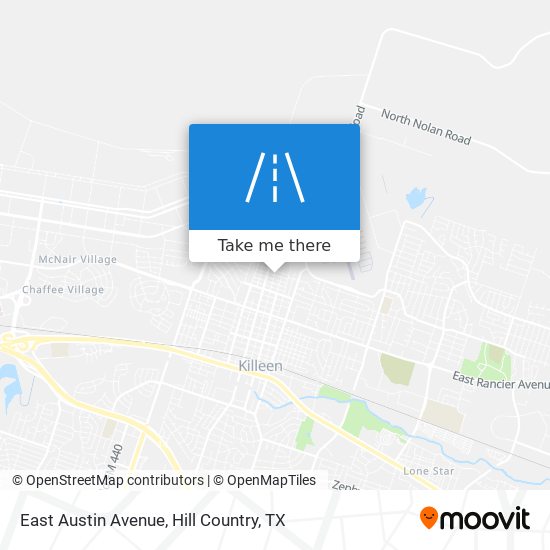 Mapa de East Austin Avenue