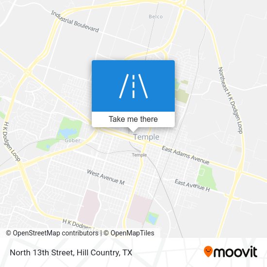 North 13th Street map