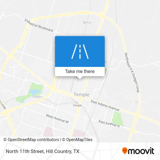 North 11th Street map