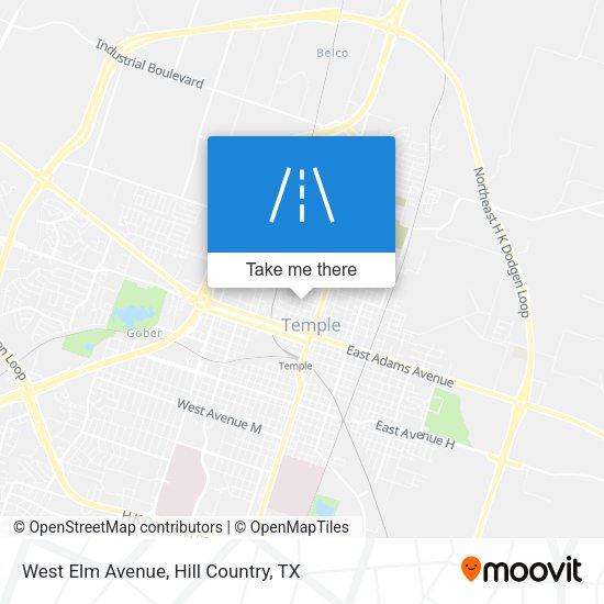 West Elm Avenue map