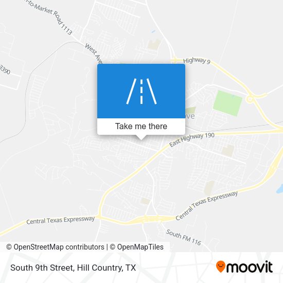South 9th Street map