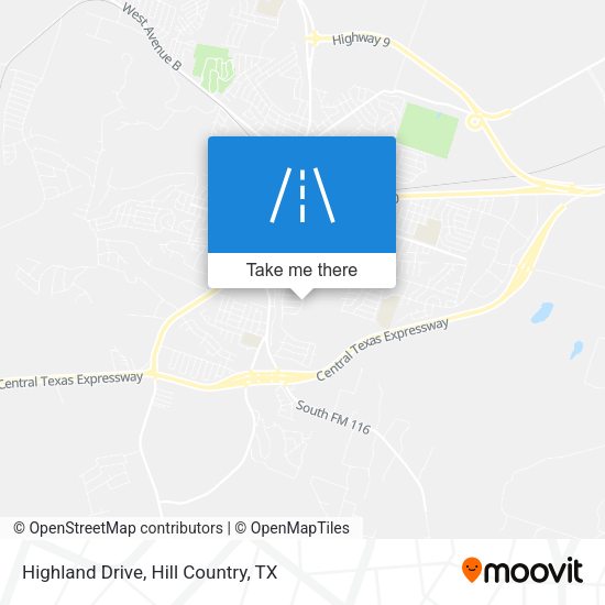 Mapa de Highland Drive