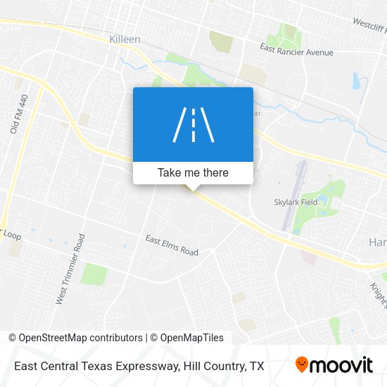 East Central Texas Expressway map