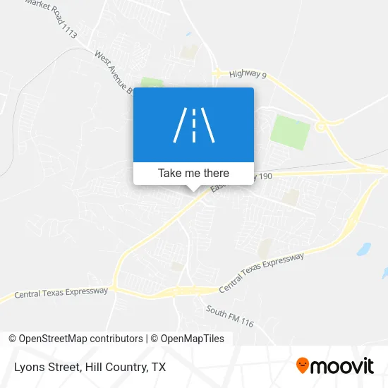 Lyons Street map