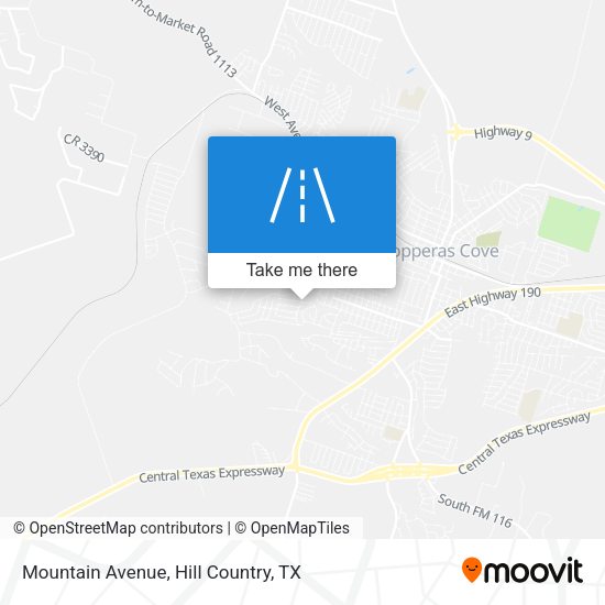 Mountain Avenue map