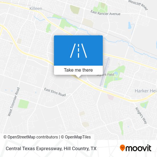Central Texas Expressway map