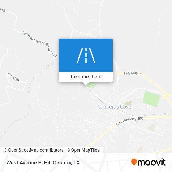 West Avenue B map