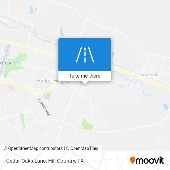 Cedar Oaks Lane map