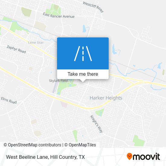 West Beeline Lane map
