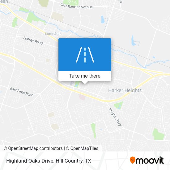 Highland Oaks Drive map