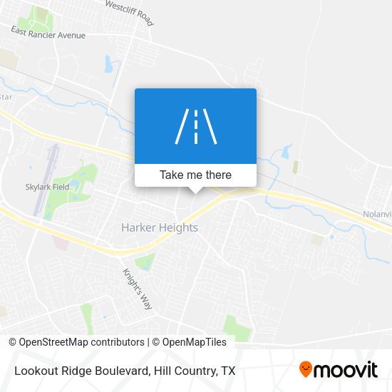 Lookout Ridge Boulevard map
