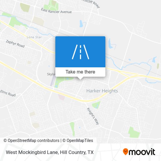West Mockingbird Lane map