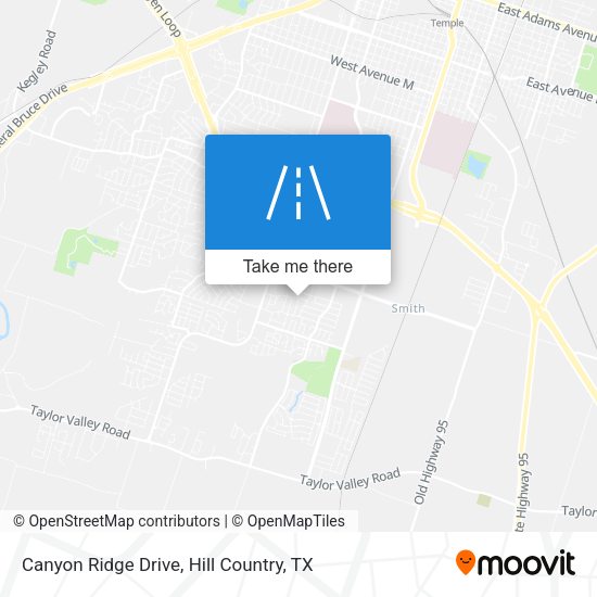 Canyon Ridge Drive map