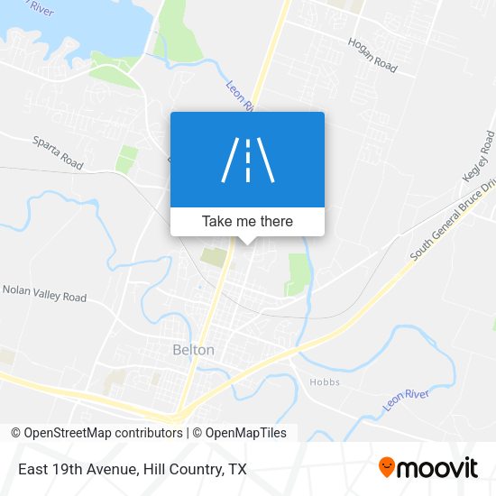 East 19th Avenue map