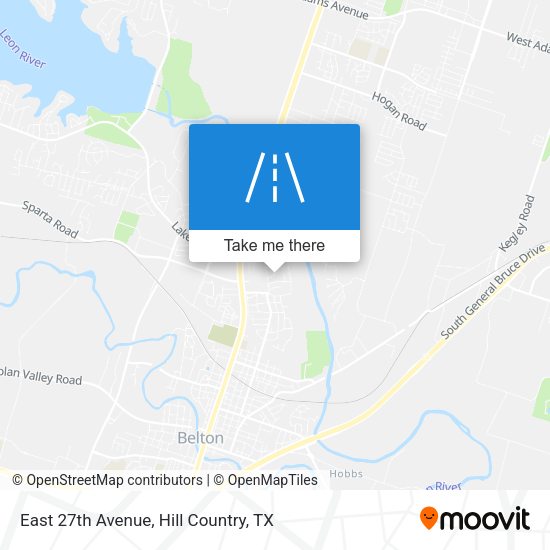 East 27th Avenue map