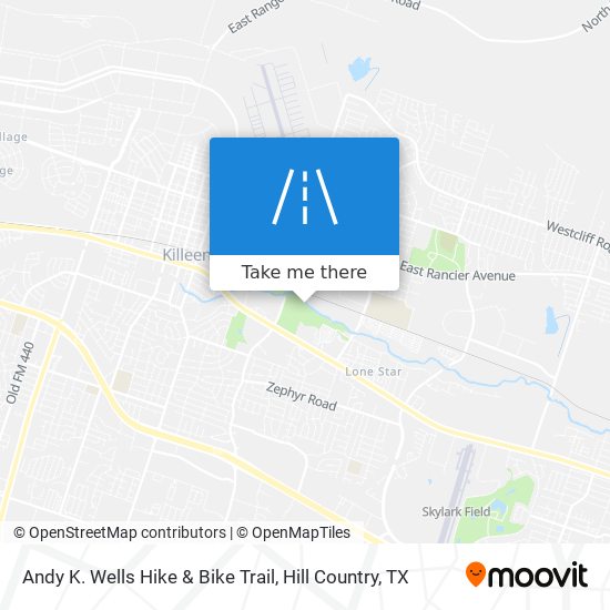 Andy K. Wells Hike & Bike Trail map