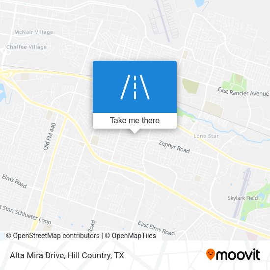 Alta Mira Drive map
