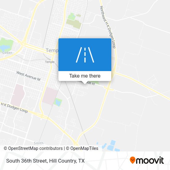 South 36th Street map