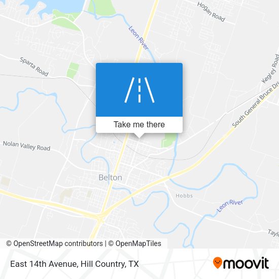 East 14th Avenue map