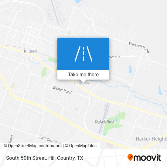 South 50th Street map