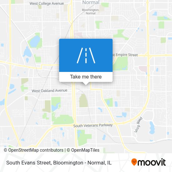South Evans Street map