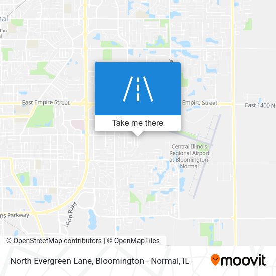 North Evergreen Lane map