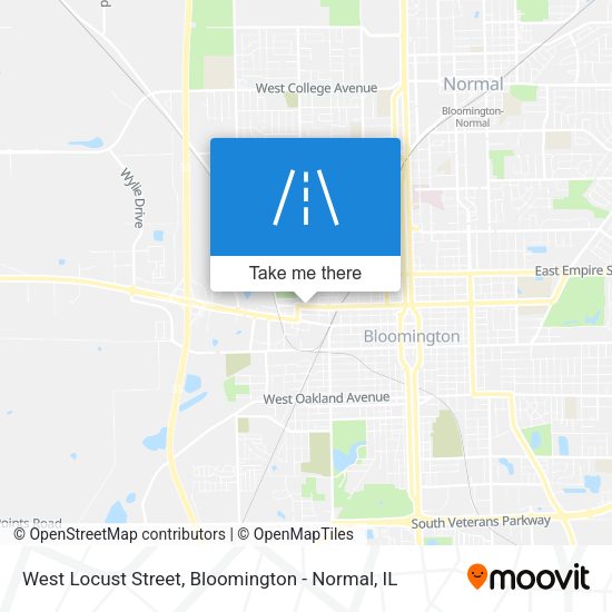 West Locust Street map