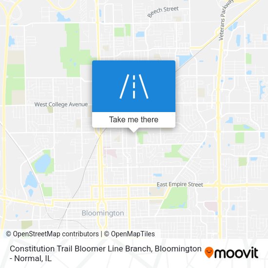 Constitution Trail Bloomer Line Branch map