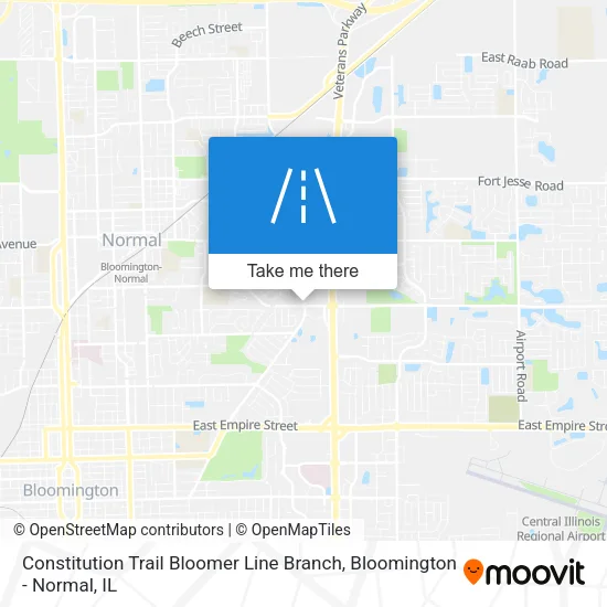 Constitution Trail Bloomer Line Branch map