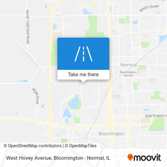 West Hovey Avenue map