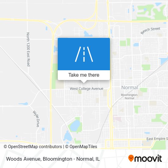 Woods Avenue map