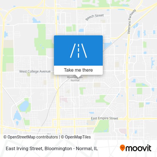 East Irving Street map