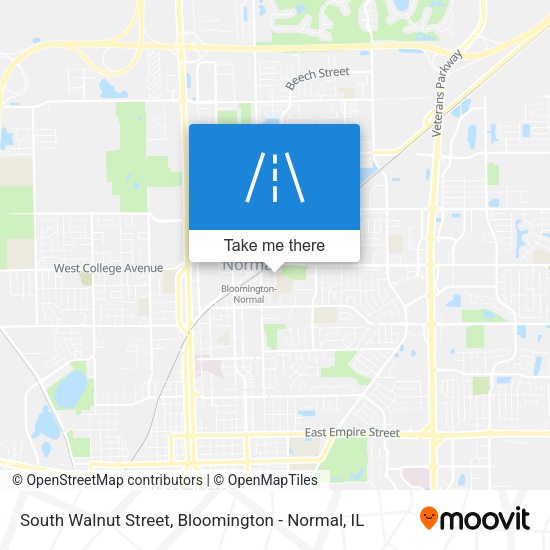 South Walnut Street map