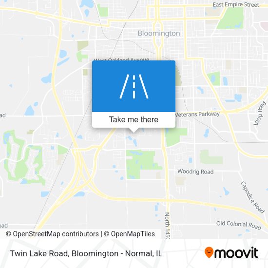 Twin Lake Road map
