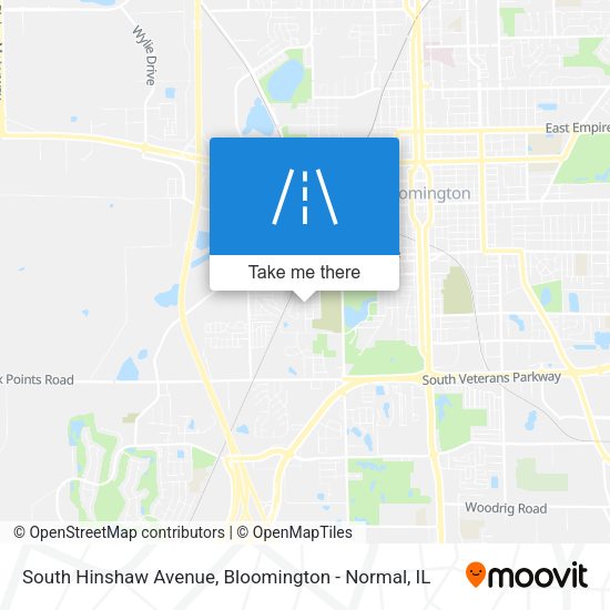 South Hinshaw Avenue map