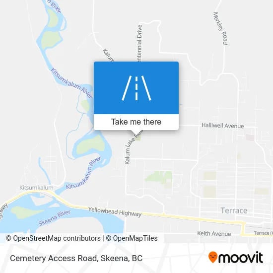 Cemetery Access Road map
