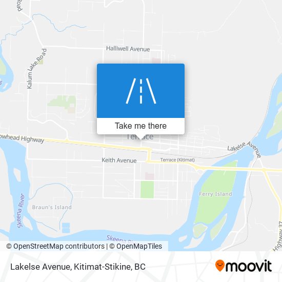 Lakelse Avenue map