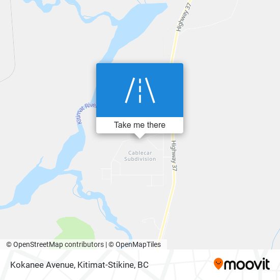 Kokanee Avenue map