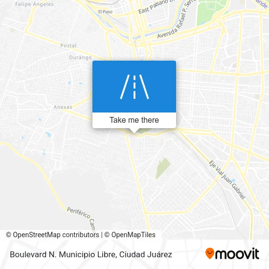 Mapa de Boulevard N. Municipio Libre