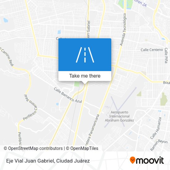 Mapa de Eje Vial Juan Gabriel