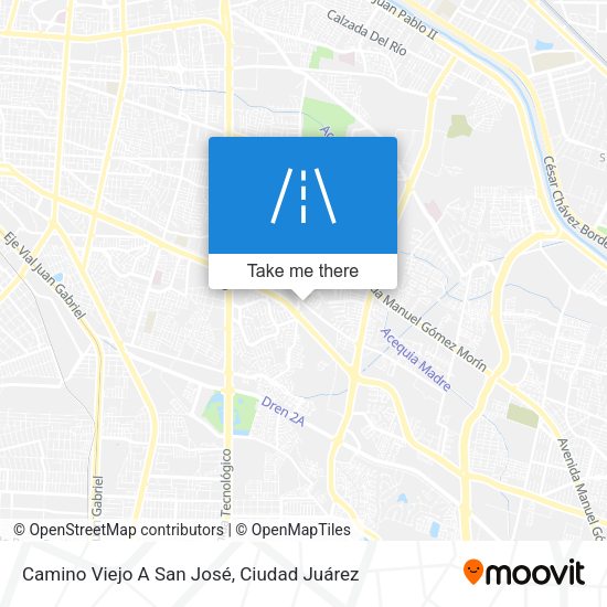 Camino Viejo A San José map